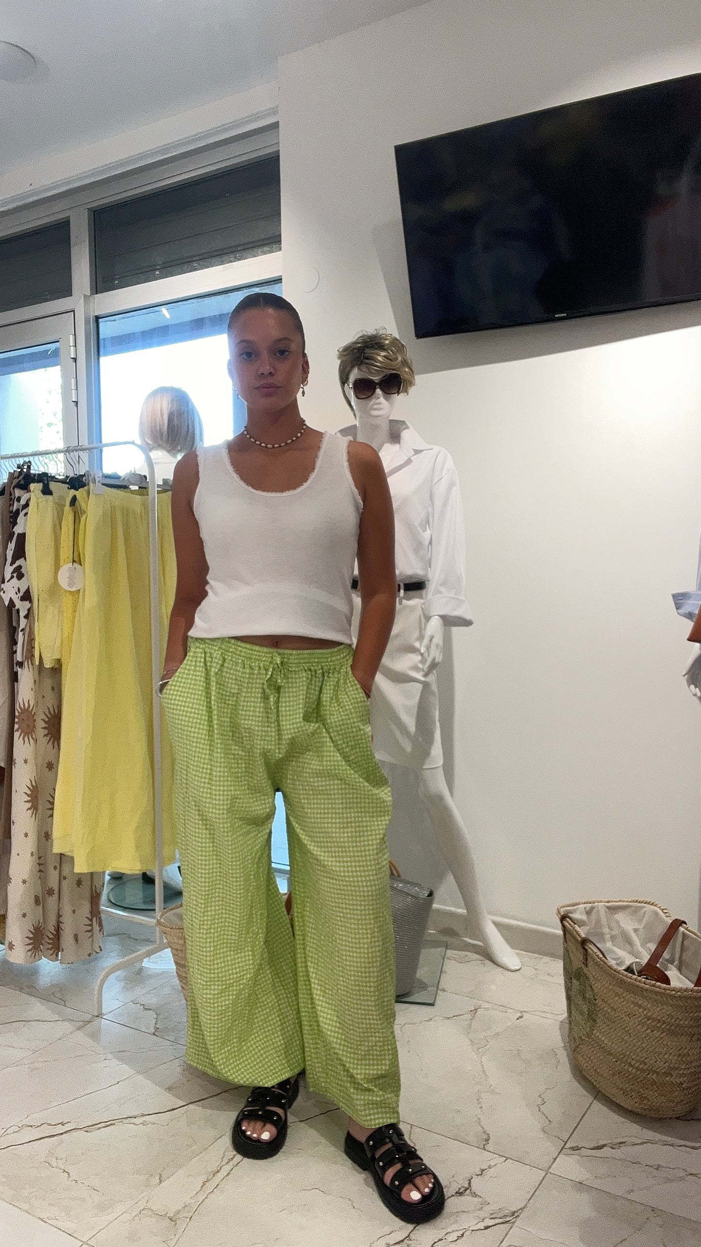 pantalon vichy