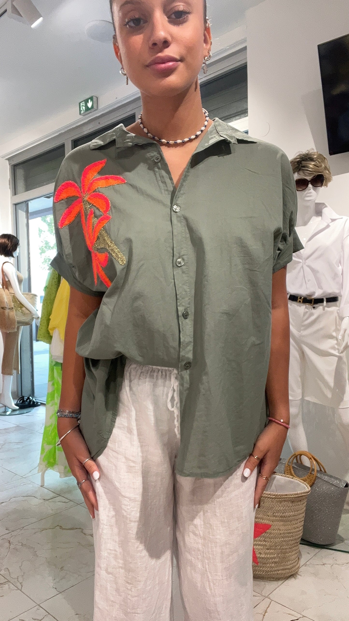 chemise palmier