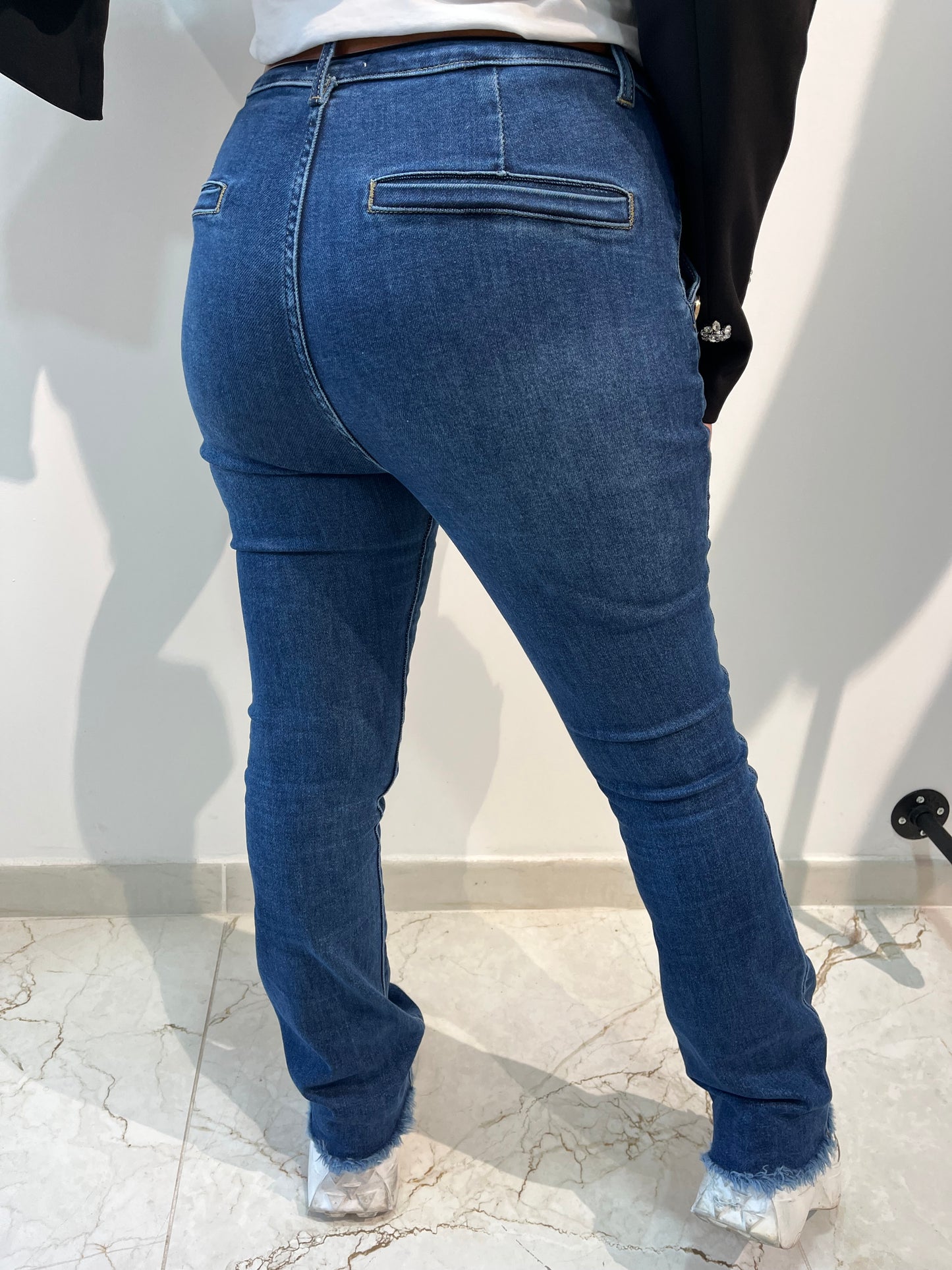 Jean bleu patte d’éléphant