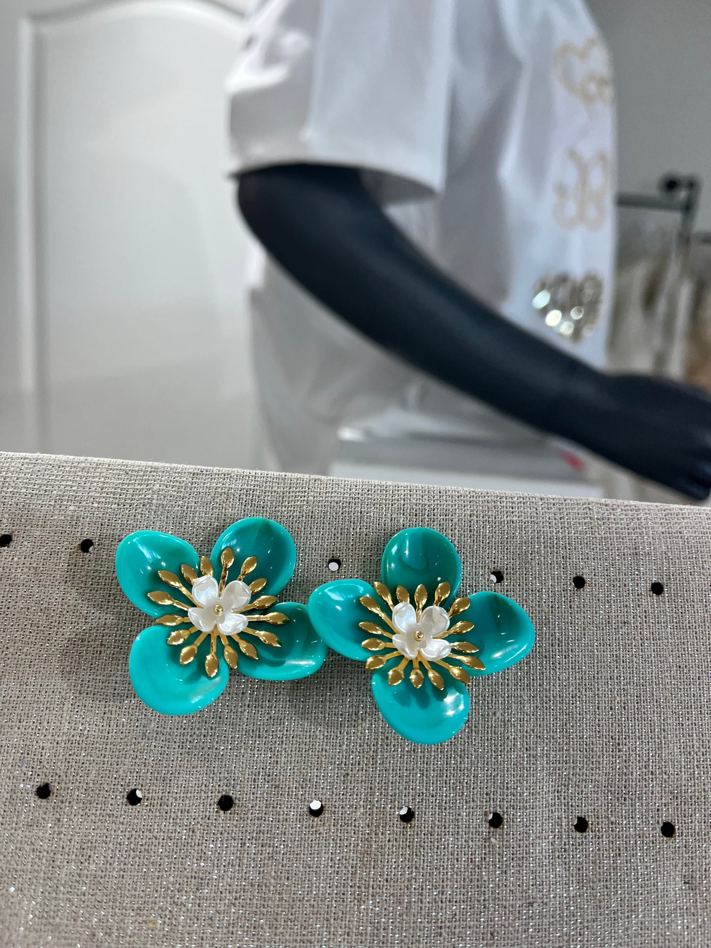 boucles fleur coloré