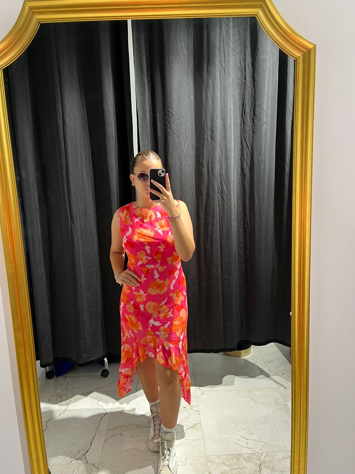 Robe sans manches florale