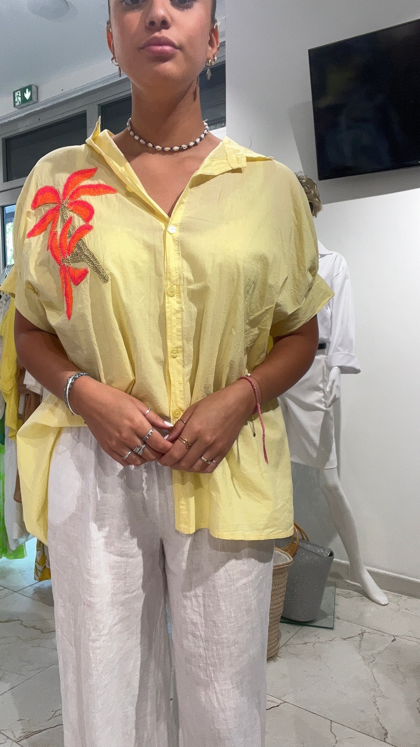 chemise palmier