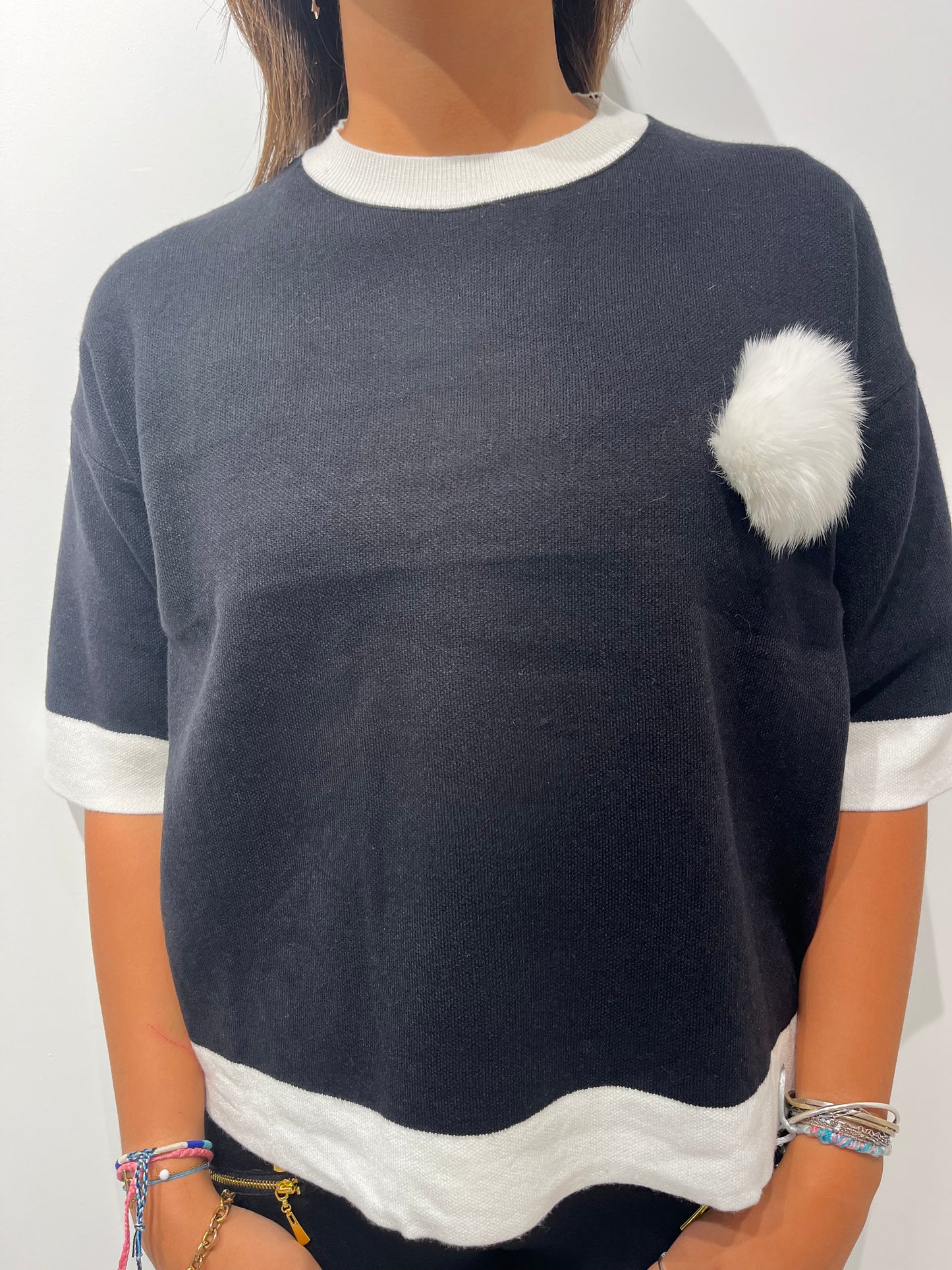 T-shirt ponpon