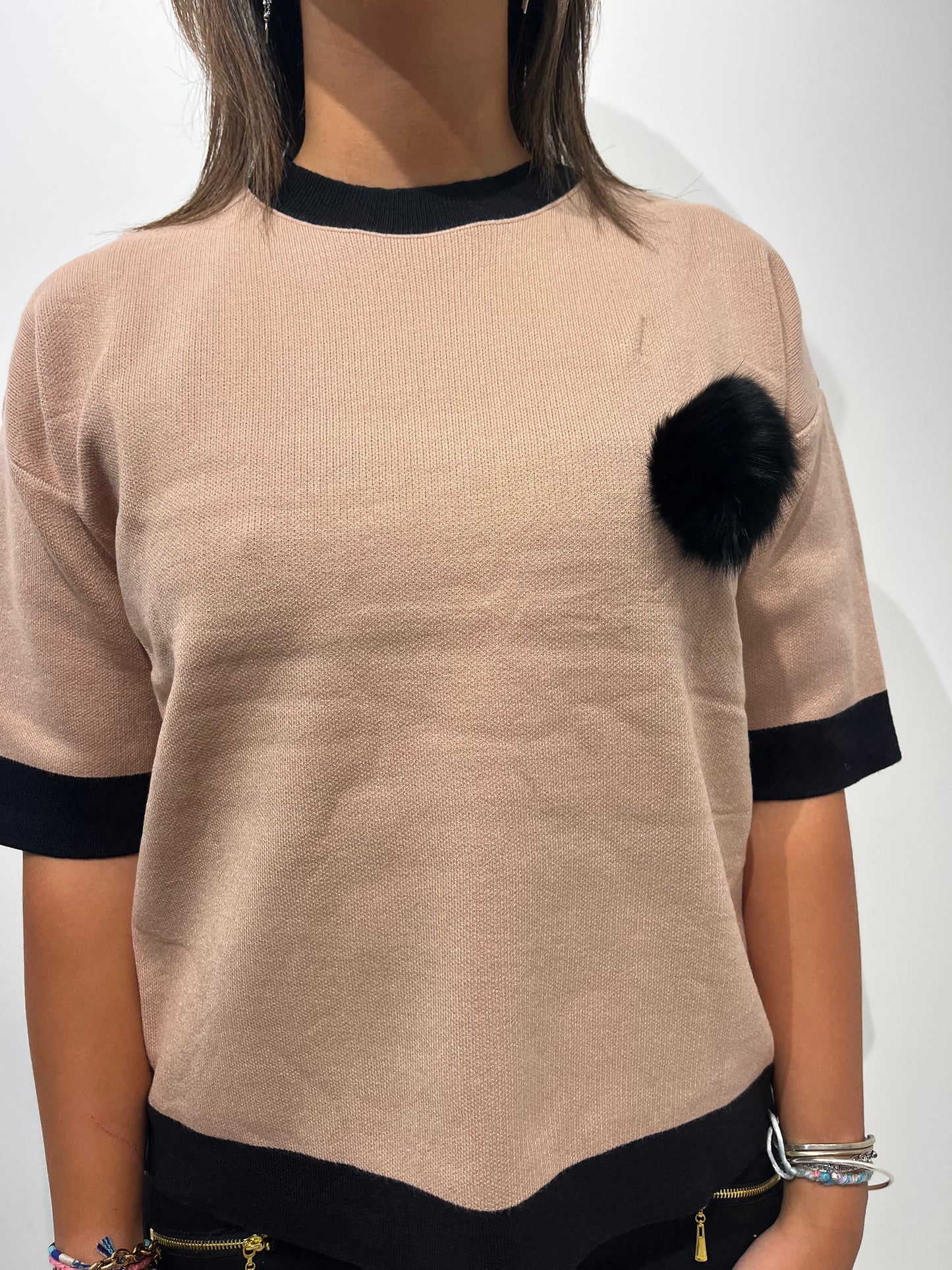 T-shirt ponpon