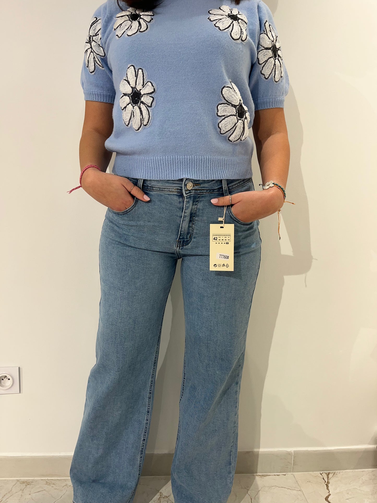 jean bleu clair large