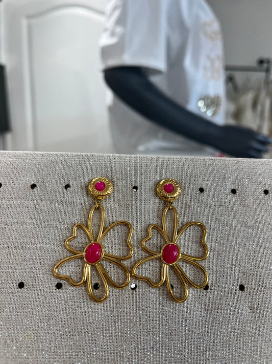 boucles fleur détails couleurs