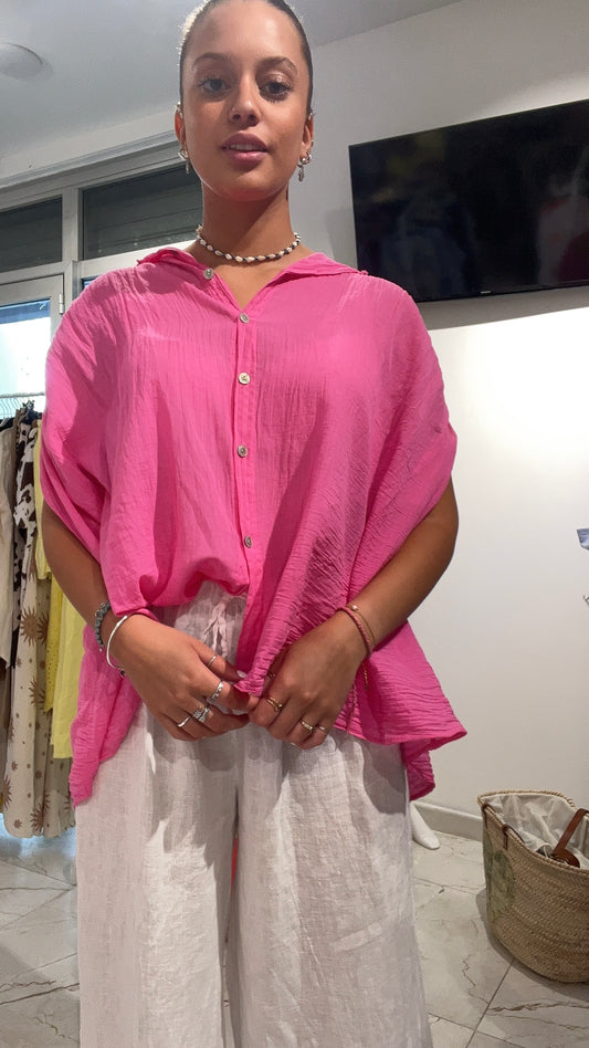 Chemise large sans manches