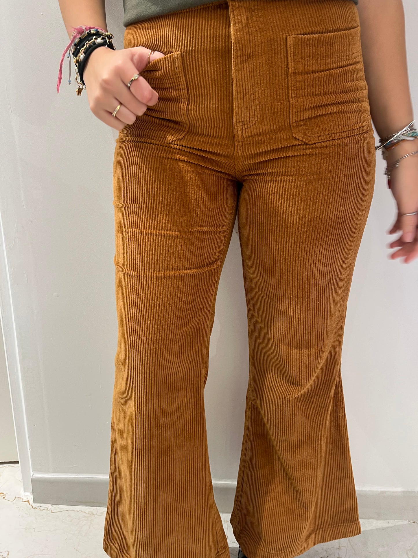 Pantalon marron en velours