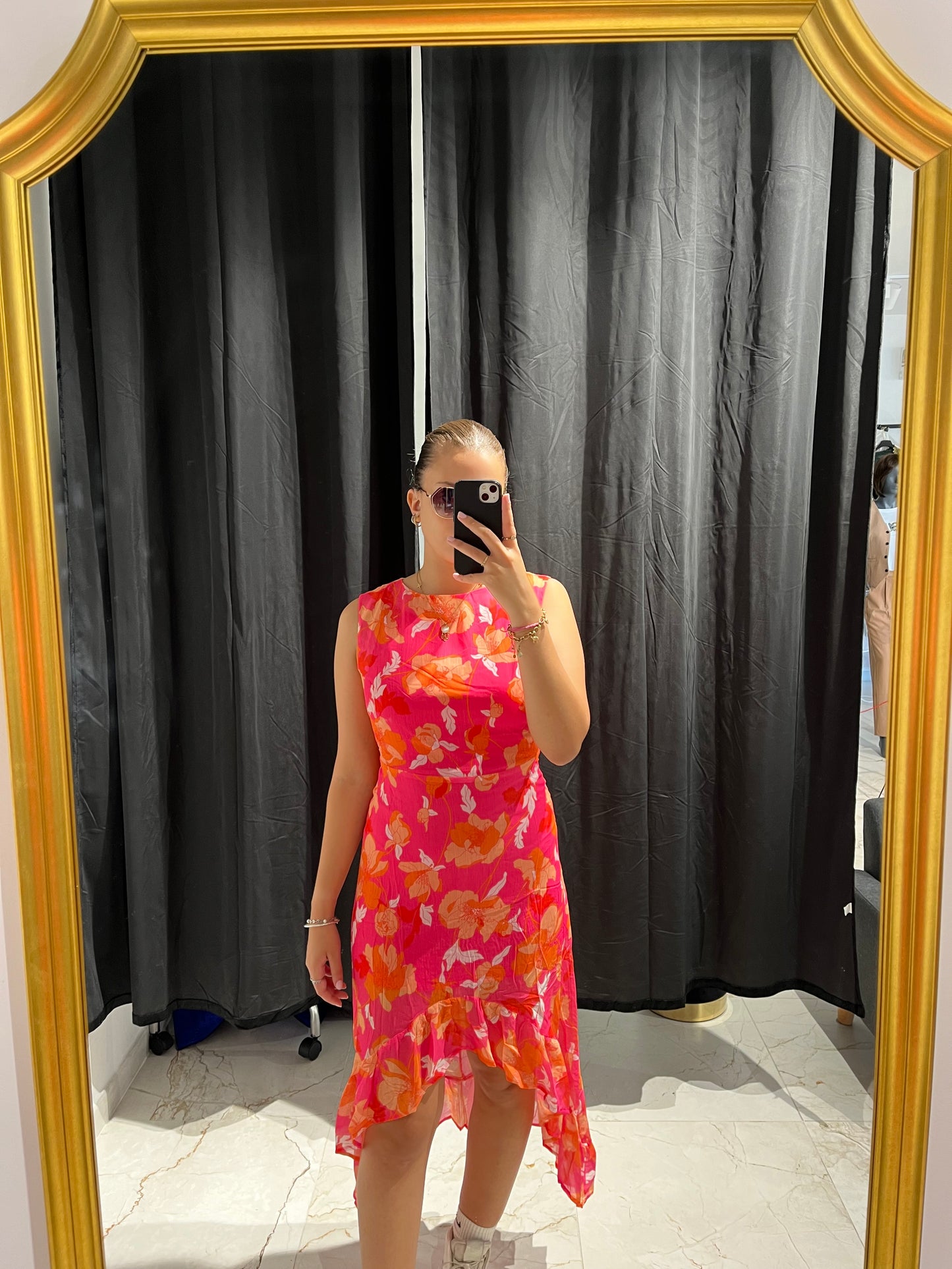 Robe sans manches florale