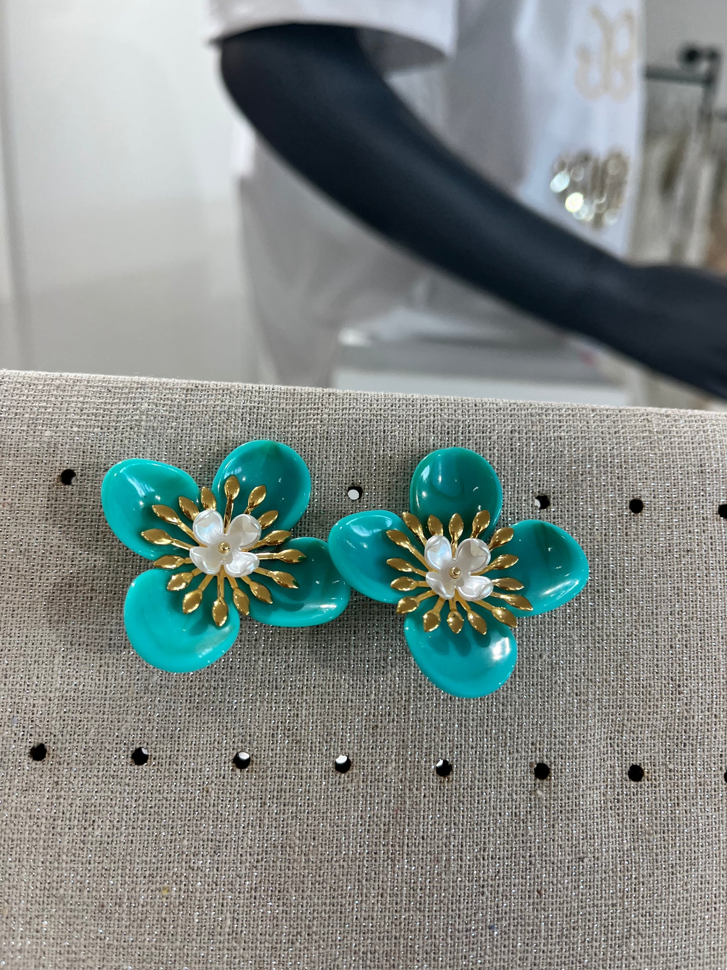 boucles fleur coloré