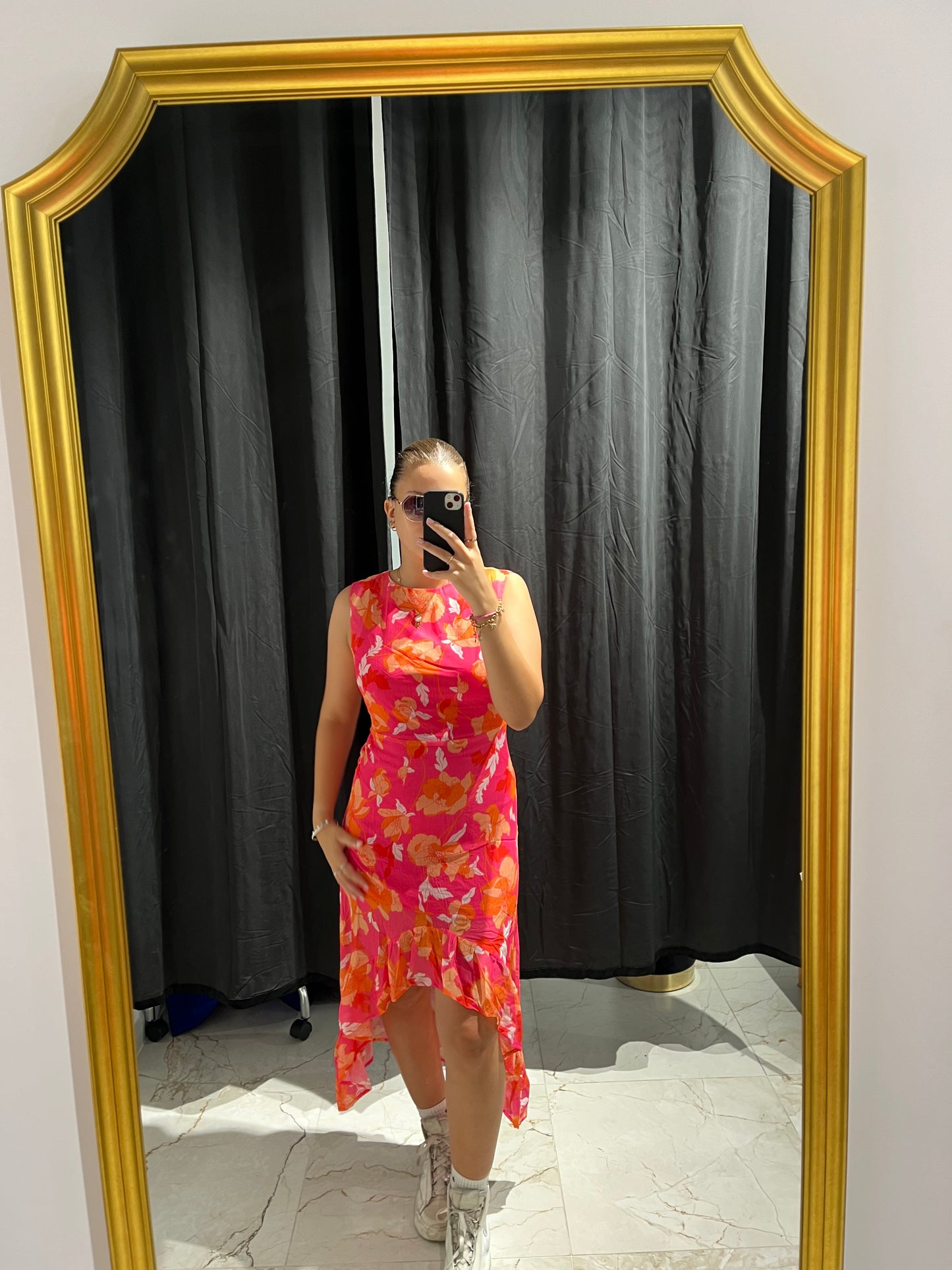 Robe sans manches florale