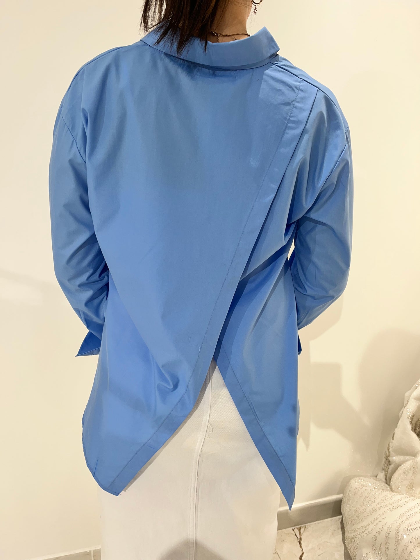 Chemise bleue portefeuille