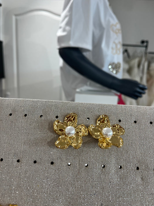 boucles fleur cœur blanc