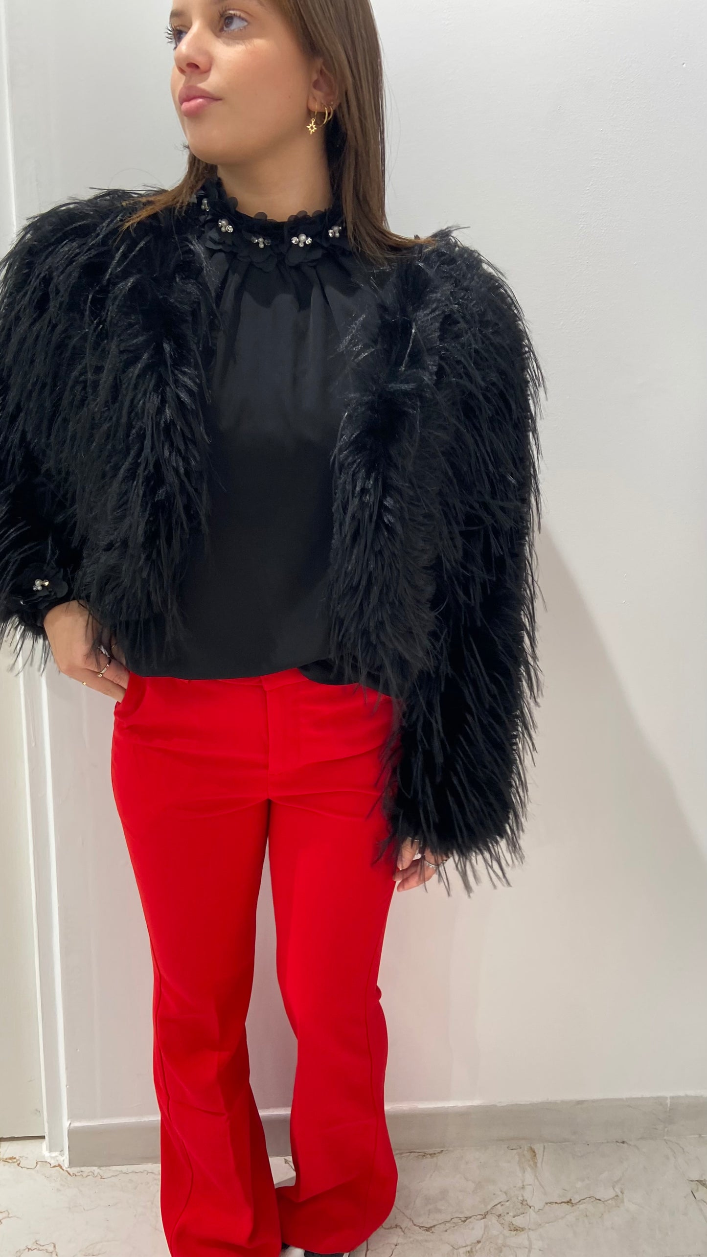 Pantalon rouge classique
