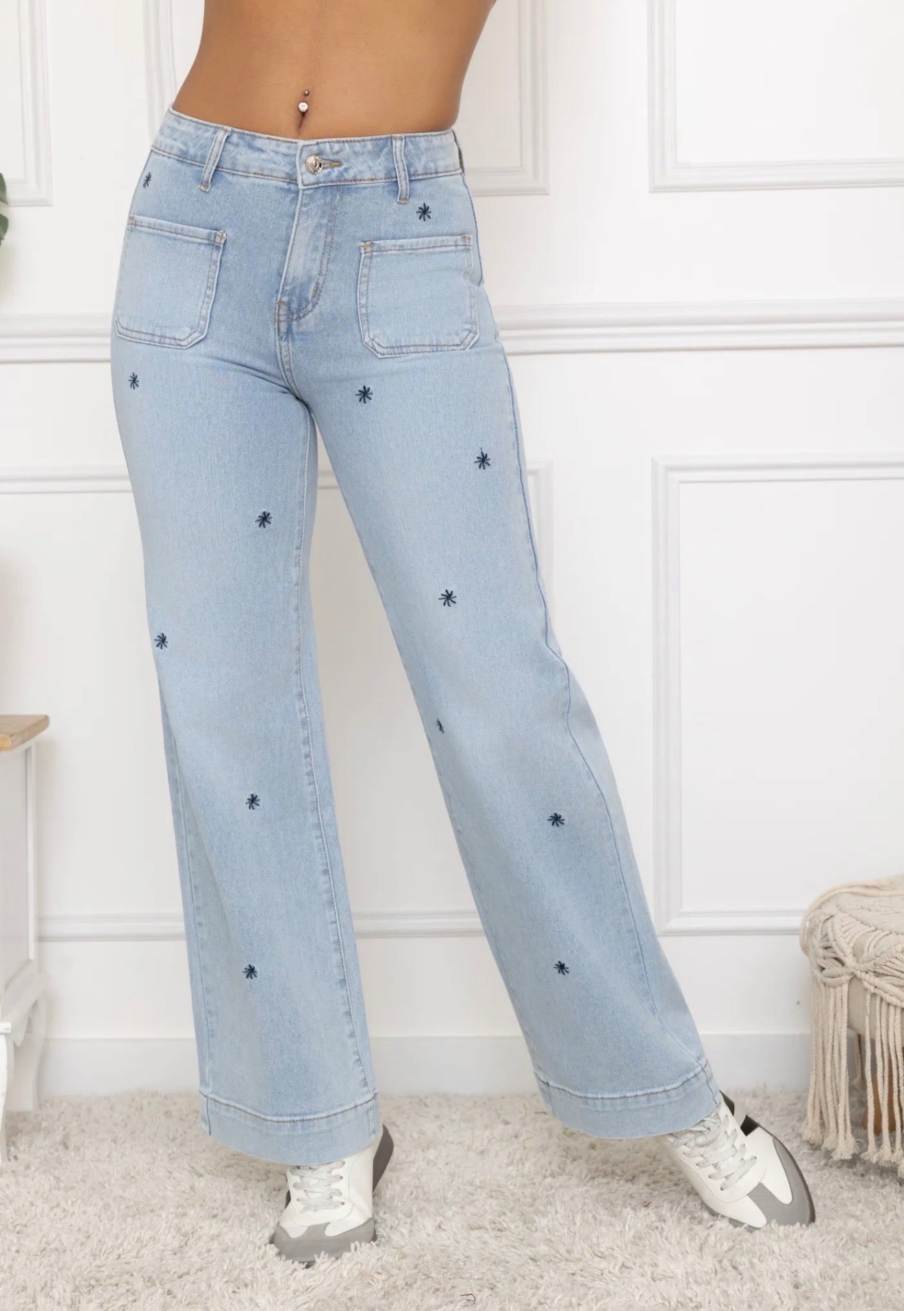 jeans fleur