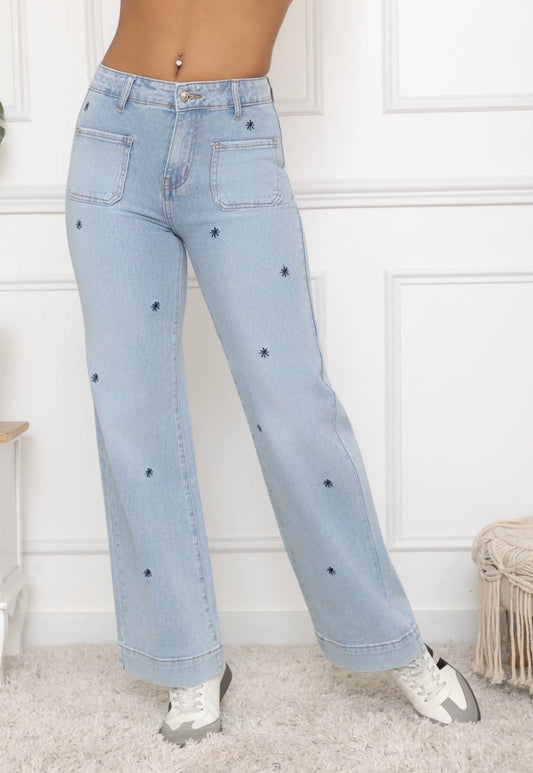 jeans fleur