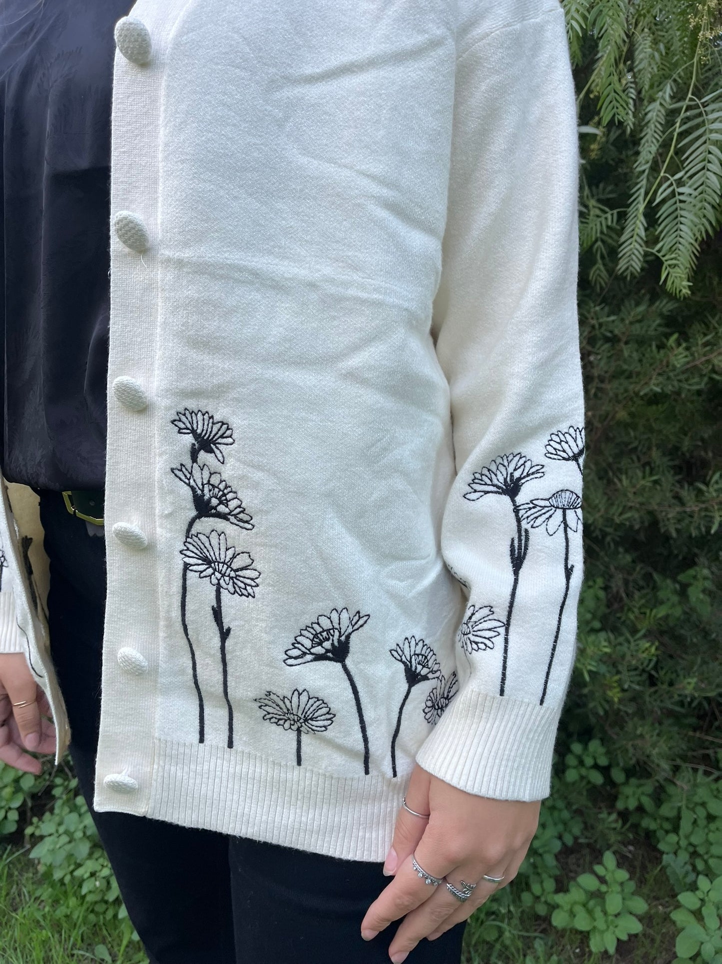 Gilet avec motif à fleur