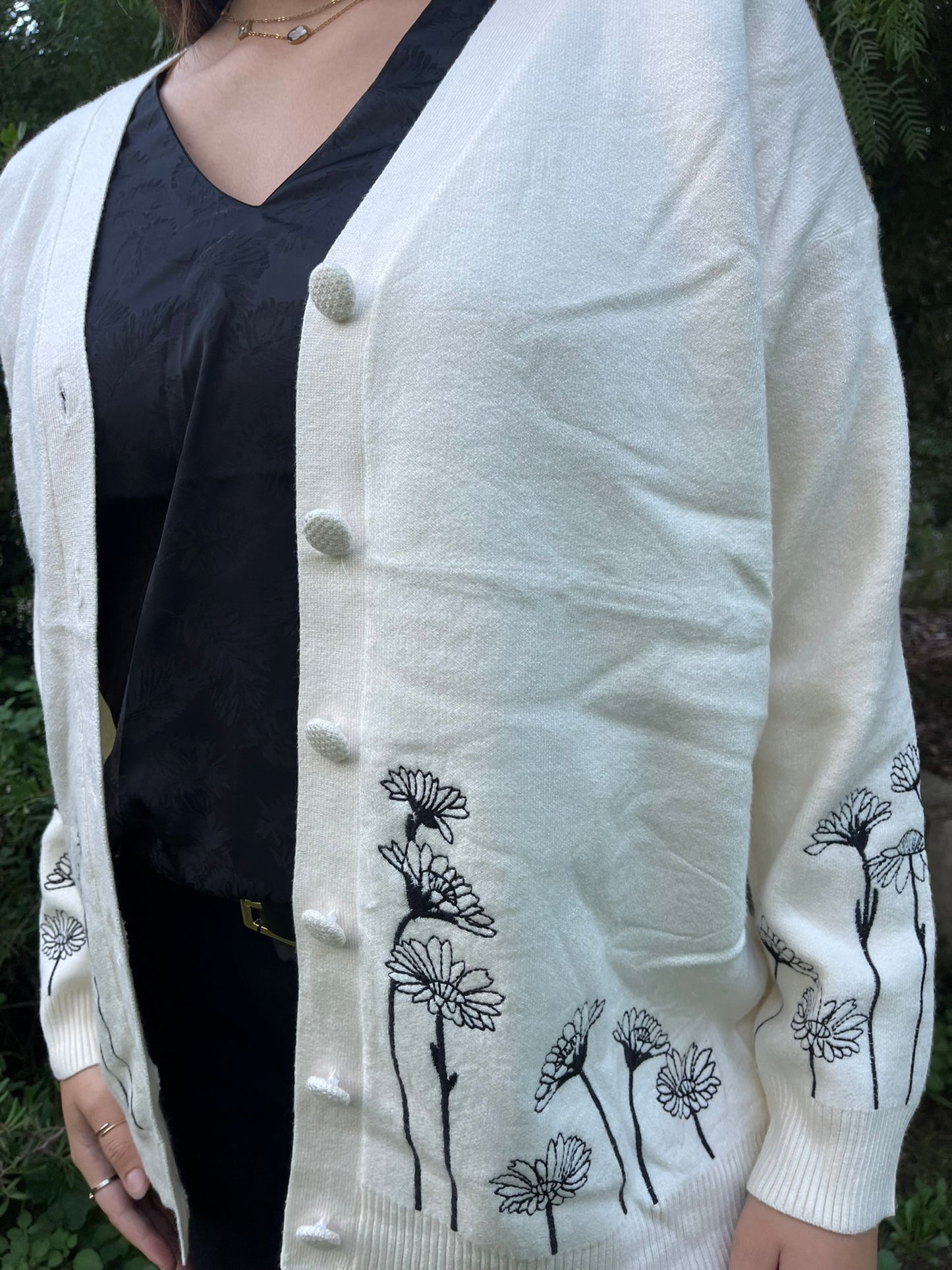 Gilet avec motif à fleur